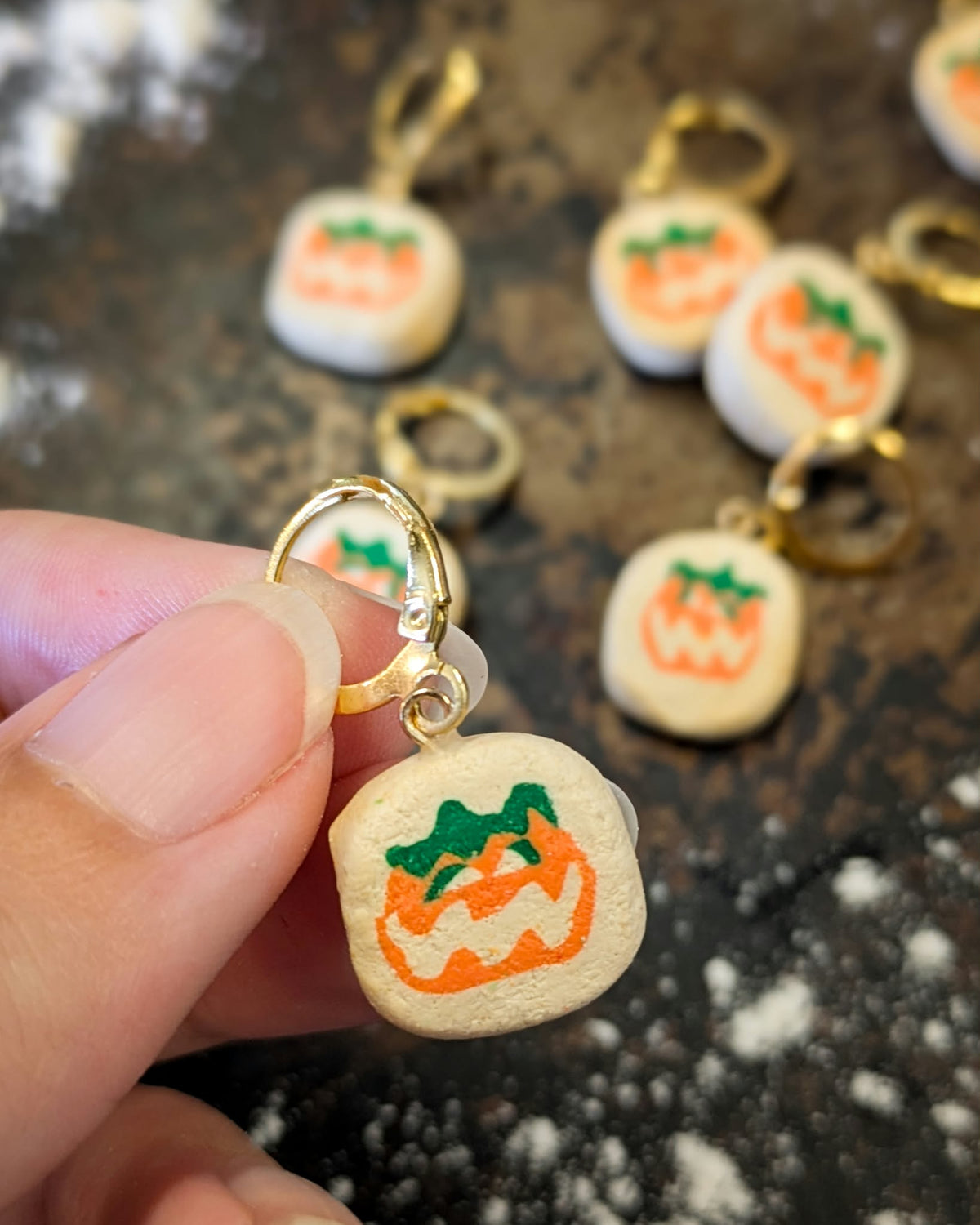 Pumpkin Sugar Cookie Stitch Marker
